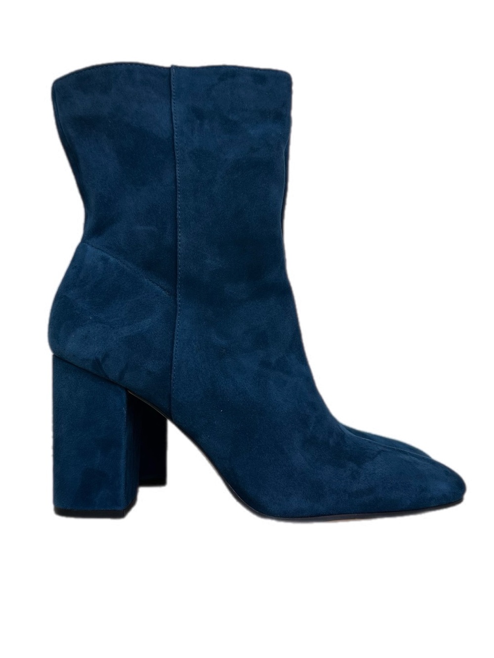 Jessica Simpson Kaelin blue suede leather high-heel ankle boots, Azurite 9/40 M